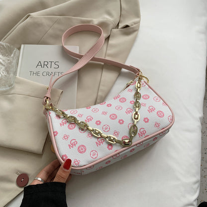 Contracted Small Bag Female Autumn Tide Pearl Chain