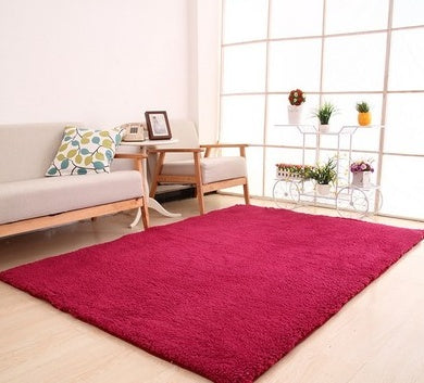 Living Room Rug Area Solid Carpet Fluffy Soft Home Decor Rug Tapete