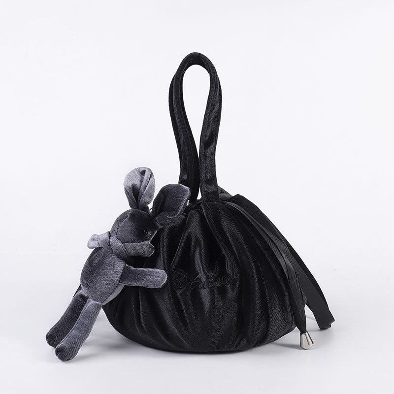 New Cartoon Rabbit Ears Velvet Cosmetic Bag