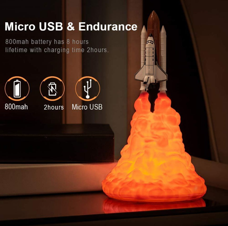 Nasa 3D Print Rocket Space Shuttle Lamp