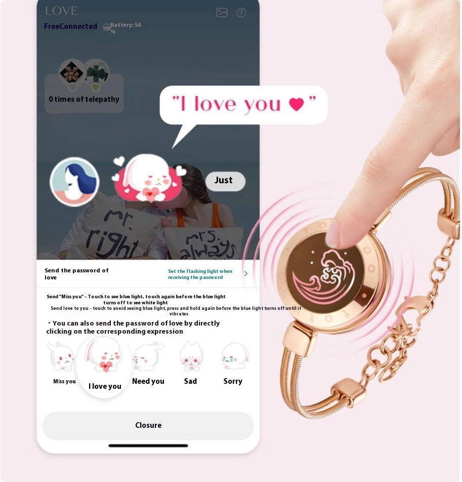Vibrating Sensor Bracelet Pair For Long-distance Relationships