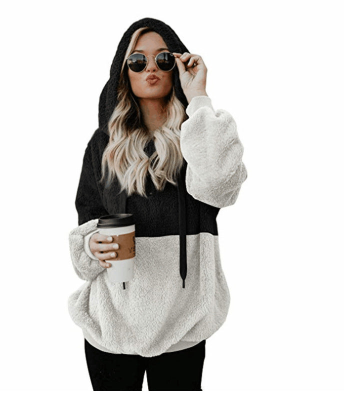 Women Casual Plush Hoodie