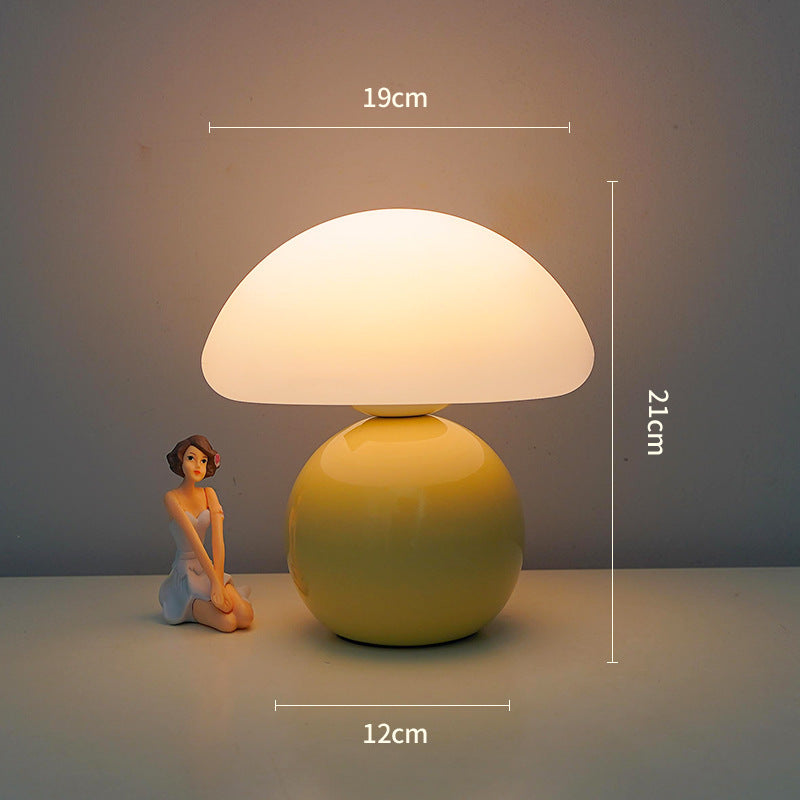 Cream Mushroom Decorative Table Lamp