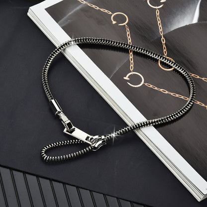 Hip Hop One Style Dual-wear Zipper Necklace