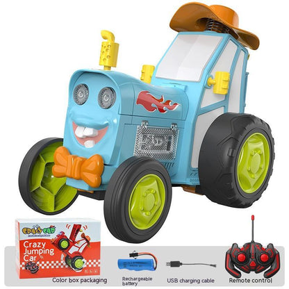 Remote Control Stunt Crazy Mad Tractor Dancing Sound And Light Swing Cool Quirky Toy