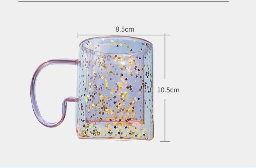 Heat Insulation And Anti-scald Handle Cups For Lovers Gift