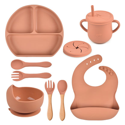 Silicone Solid Colors Babies' Tableware Set