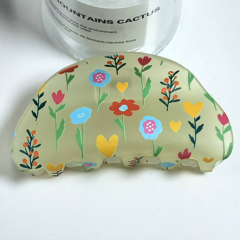 Frosted Hair Clip Flower Fashion