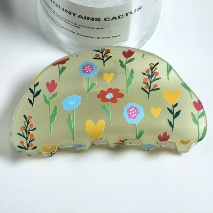 Frosted Hair Clip Flower Fashion