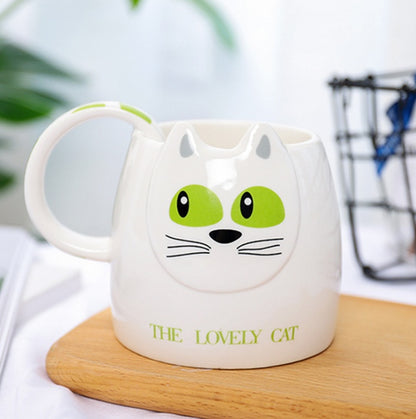 400ml Korean cute cat head cupp