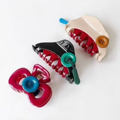 Fashion Temperament Red Triangle Hair Claw