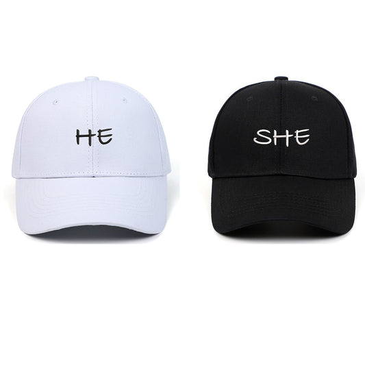 HE SHE Brief bestickt Mode Outdoor Cap
