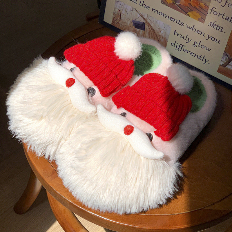 Cute Christmas Santa Claus Home Slippers Winter Warm