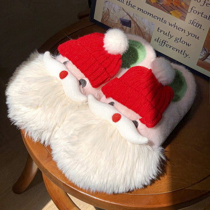 Cute Christmas Santa Claus Home Slippers Winter Warm