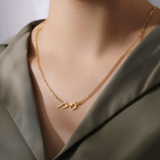 Sunrise Mountain Pendant Necklace