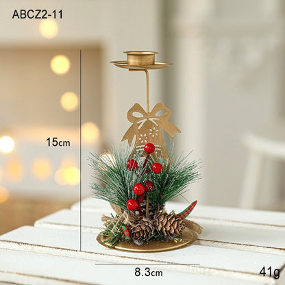 Christmas Golden Wrought Iron Candle Holding sticks