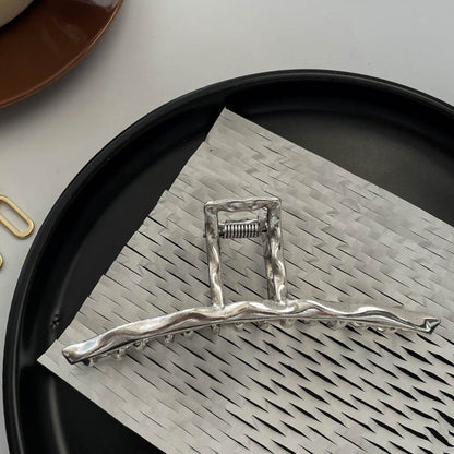 Silver Metal Barrettes Updo Hair Claw