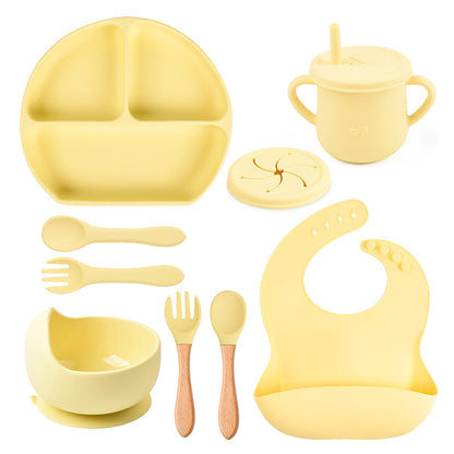 Silicone Solid Colors Babies' Tableware Set