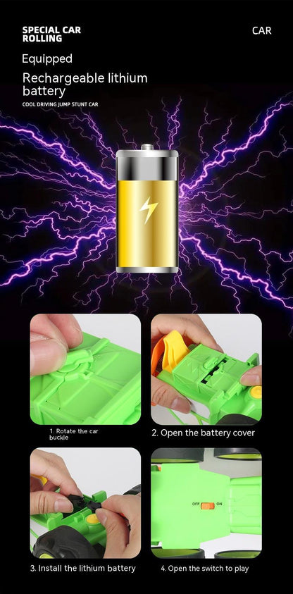 Remote Control Stunt Crazy Mad Tractor Dancing Sound And Light Swing Cool Quirky Toy