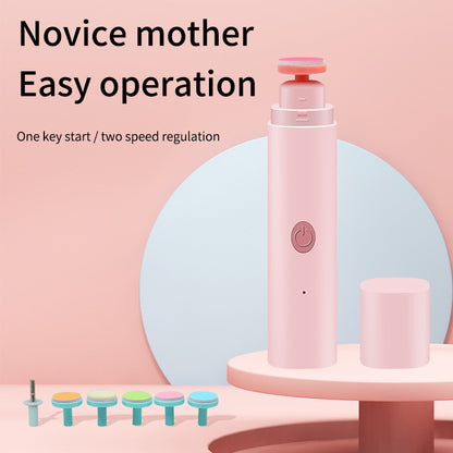 Baby Nail Care Multi-grinding Head with Built in Flashlight