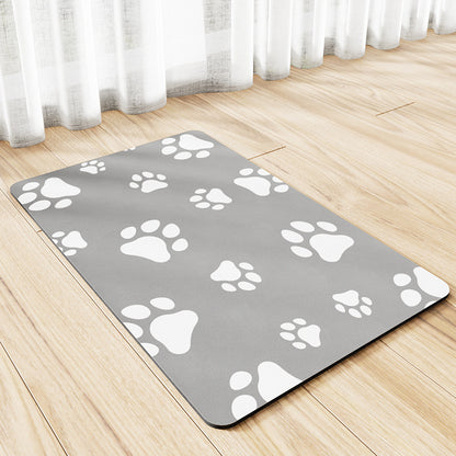 Minimalist Pet Feeding Mat Repeated Washing Water-absorbing Non-slip Mat
