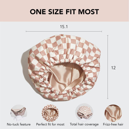 Women's Fashion Double-layer Shower Cap