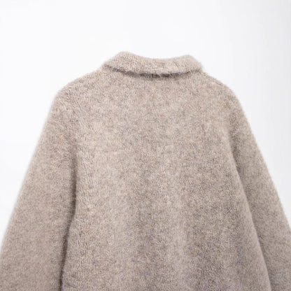 FLOWER BUTTON KNITTED CARDIGEN