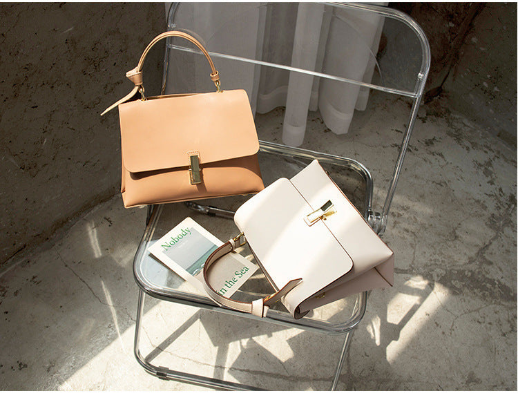 Women's leather shoulder messenger bag