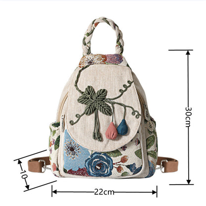 Hand-woven Shoulder Vertical Lightweight Canvas Small Bag