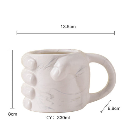 Hand around the Cup art Ceramic Mug