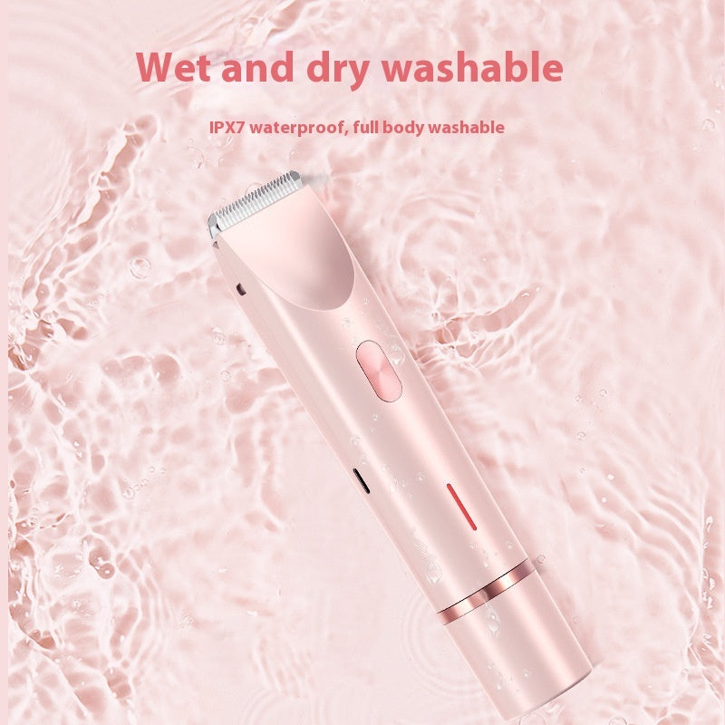 2 in 1 脱毛器 女性用 ダブルヘッド シェーバー ヘアトリマー 電動カミソリ