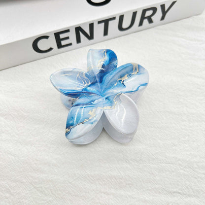 Color Blooming Plumeria Rubra Hair Clip