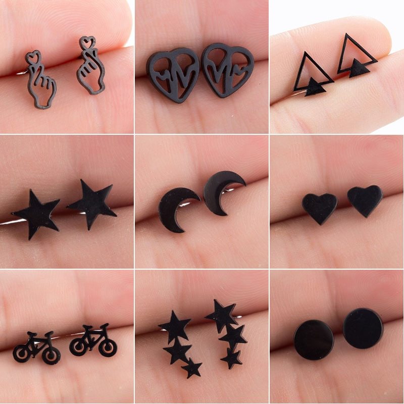 Korean fashion stainless steel ear jewelry