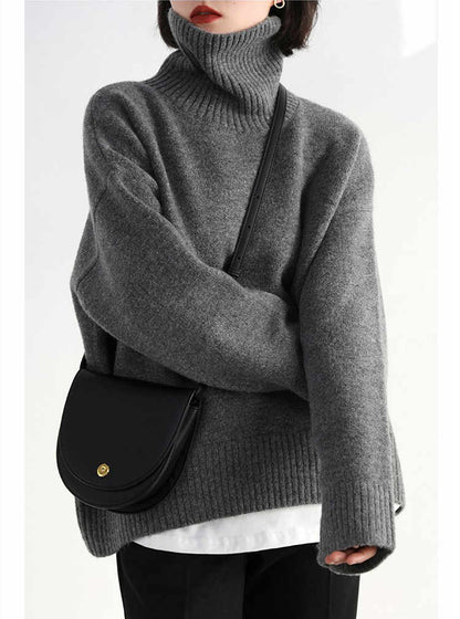 CASHMERE FUNNEL NECK JUMPER