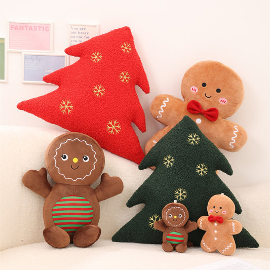 Christmas Gingerbread Man Christmas Tree Cushion