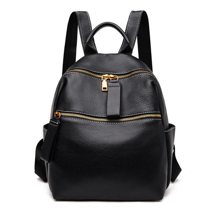 Leather Backpack Women All-Match Fashion Top Layer Leather Small Backpack