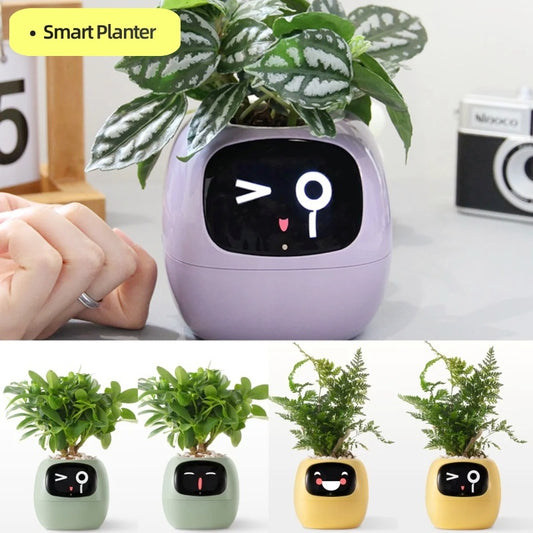 スマートプランター 49種類以上の豊かな表現で無限の楽しみ 7つのスマートセンサーとAIチップで植物の栽培が簡単かつ楽しくなります