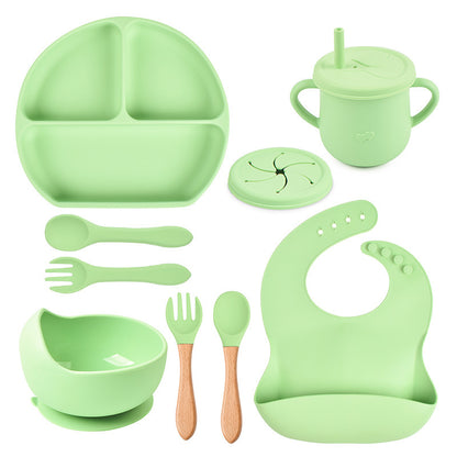 Silicone Solid Colors Babies' Tableware Set