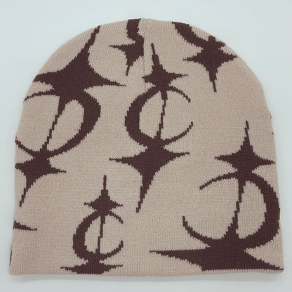 Five Pointed Star Jacquard Knitted Beanie