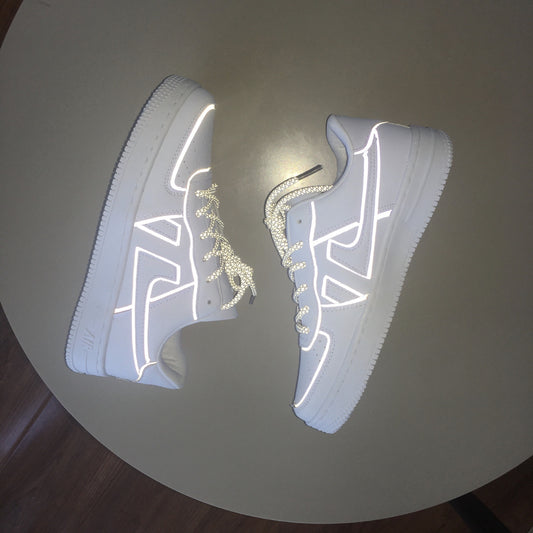 Reflective White Shoes For Women