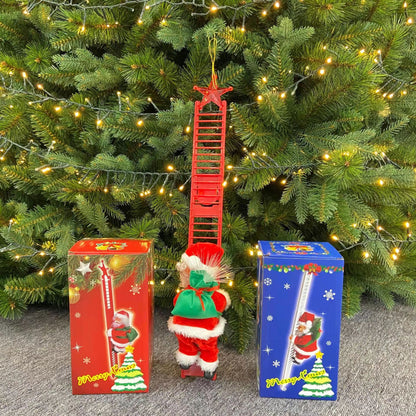 Electric Santa Claus Climbing Ladder & Rope