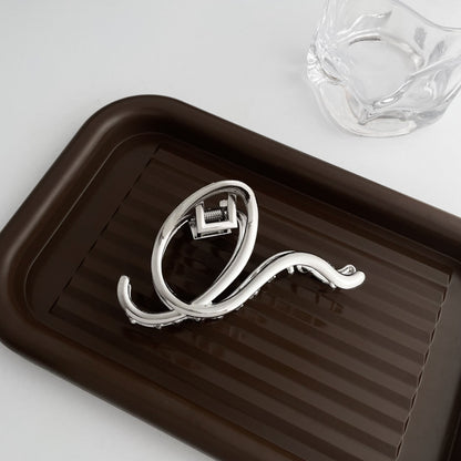 Silver Metal Barrettes Updo Hair Claw