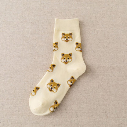New Cotton Cute Shiba Inu Women's Socks
