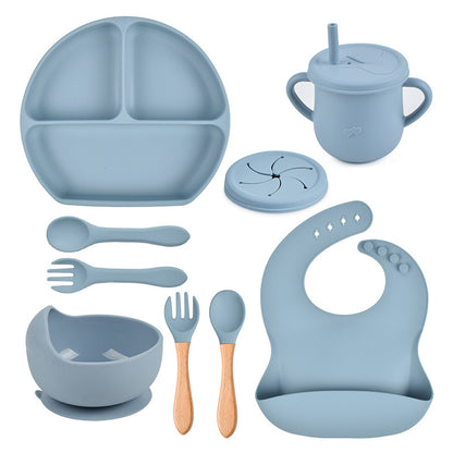 Silicone Solid Colors Babies' Tableware Set