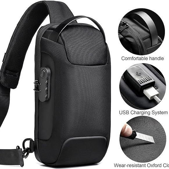 Anti theft Password Oxford Cloth Sports Messenger Bags Shoulder