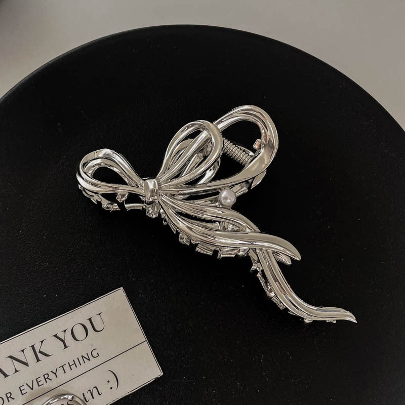 Silver Metal Barrettes Updo Hair Claw