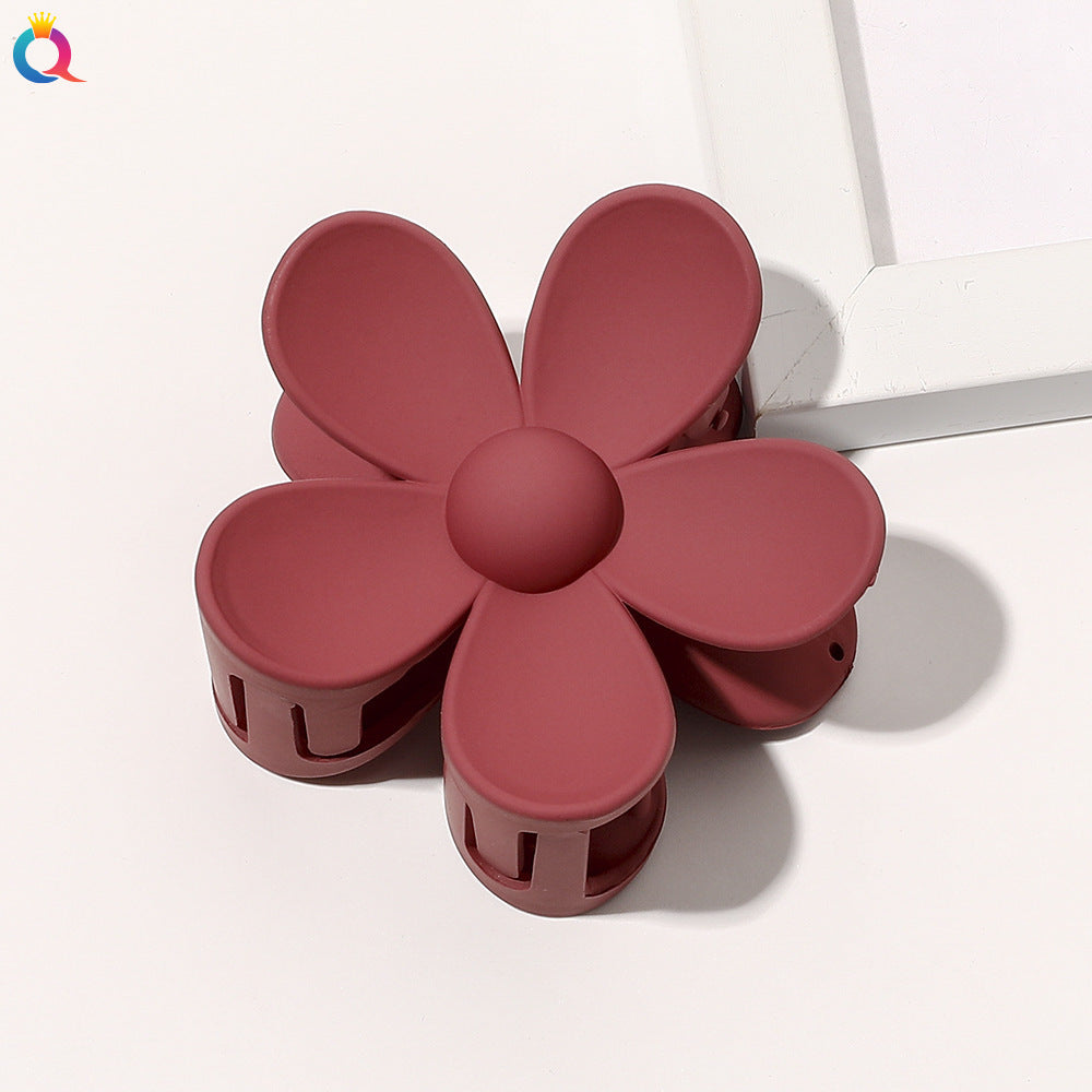 Women's Floral Shape Solid Color Grab Clip