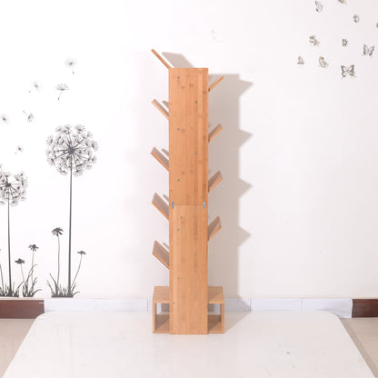 Bookrack Bamboo New Five-layer Branch Bookshelf-natural Color