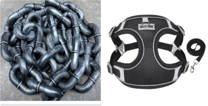 Simulation Iron style Plastic Pet Dogs Chain Chamber