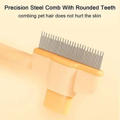 Pet Grooming Brush One-Click Hair Removal Gentle On Skin